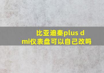 比亚迪秦plus dmi仪表盘可以自己改吗